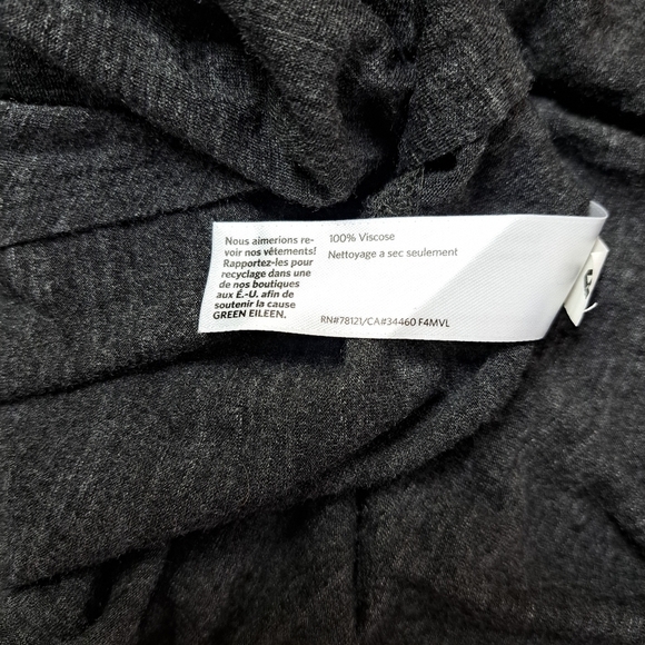 Eileen Fisher Gray Long Sleeve Side Slits Shift Dress‎ - Picture 10 of 12